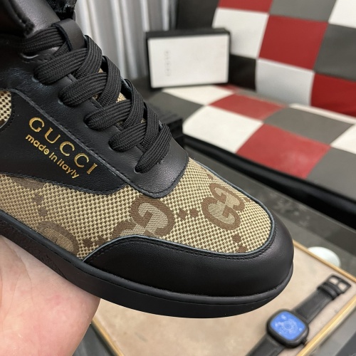 Cheap Gucci High Tops Shoes For Men #1256407 Replica Wholesale [$80.00 USD] [ITEM#1256407] on Replica Gucci High Tops Shoes