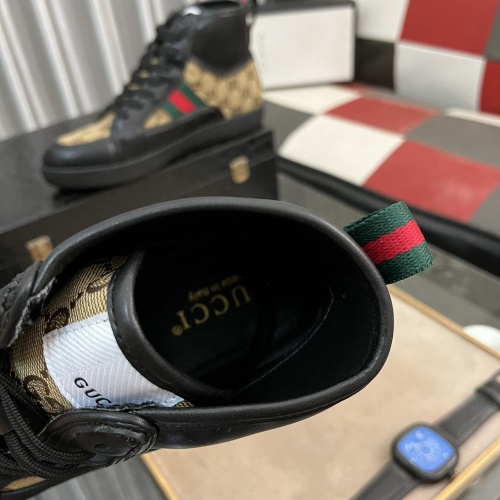 Cheap Gucci High Tops Shoes For Men #1256408 Replica Wholesale [$80.00 USD] [ITEM#1256408] on Replica Gucci High Tops Shoes