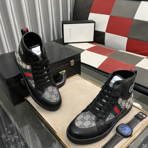 Cheap Gucci High Tops Shoes For Men #1256409 Replica Wholesale [$80.00 USD] [ITEM#1256409] on Replica Gucci High Tops Shoes