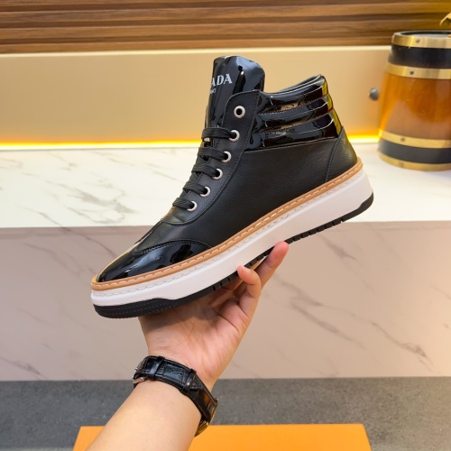 Cheap Prada High Top Shoes For Men #1256411 Replica Wholesale [$80.00 USD] [ITEM#1256411] on Replica Prada High Top Shoes