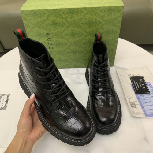 Cheap Gucci Boots For Men #1256564 Replica Wholesale [$96.00 USD] [ITEM#1256564] on Replica Gucci Boots