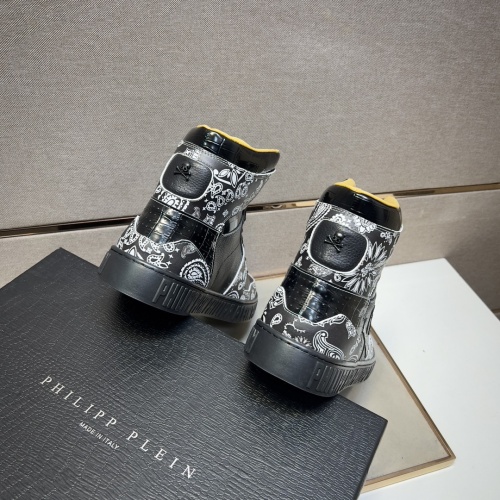 Cheap Philipp Plein PP High Tops Shoes For Men #1256615 Replica Wholesale [$102.00 USD] [ITEM#1256615] on Replica Philipp Plein PP High Tops Shoes