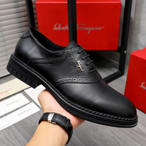 Cheap Salvatore Ferragamo Leather Shoes For Men #1256678 Replica Wholesale [$82.00 USD] [ITEM#1256678] on Replica Salvatore Ferragamo Leather Shoes