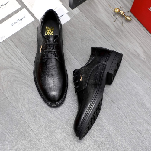 Cheap Salvatore Ferragamo Leather Shoes For Men #1256681 Replica Wholesale [$82.00 USD] [ITEM#1256681] on Replica Salvatore Ferragamo Leather Shoes