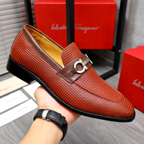 Cheap Salvatore Ferragamo Leather Shoes For Men #1256807 Replica Wholesale [$82.00 USD] [ITEM#1256807] on Replica Salvatore Ferragamo Leather Shoes