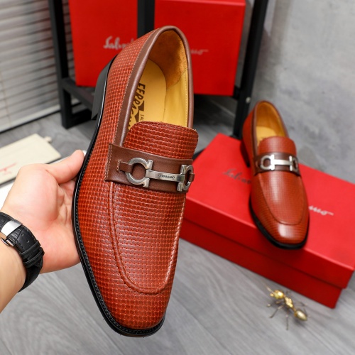 Cheap Salvatore Ferragamo Leather Shoes For Men #1256807 Replica Wholesale [$82.00 USD] [ITEM#1256807] on Replica Salvatore Ferragamo Leather Shoes