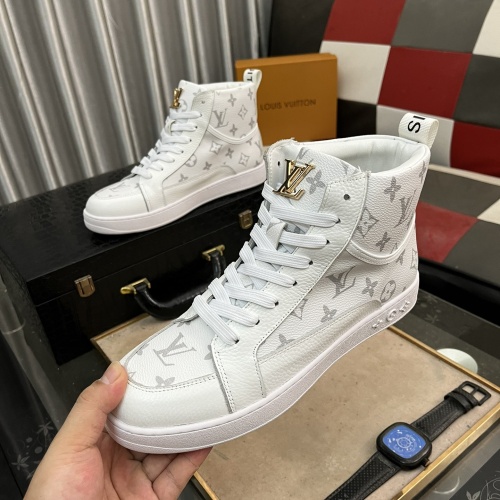 Cheap Louis Vuitton High Tops Shoes For Men #1256821 Replica Wholesale [$80.00 USD] [ITEM#1256821] on Replica Louis Vuitton High Tops Shoes