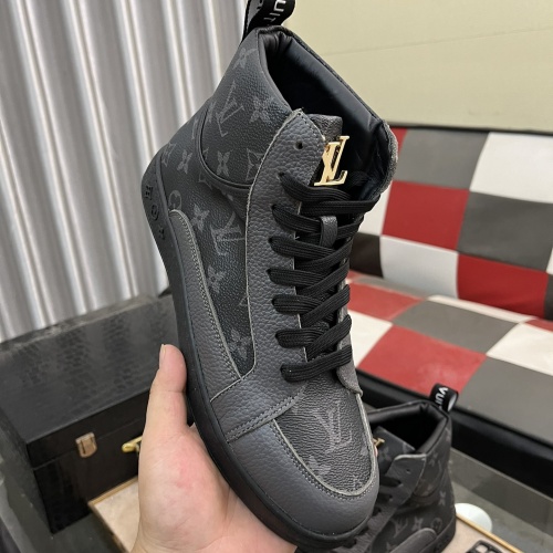 Cheap Louis Vuitton High Tops Shoes For Men #1256823 Replica Wholesale [$80.00 USD] [ITEM#1256823] on Replica Louis Vuitton High Tops Shoes