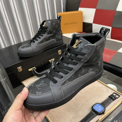 Cheap Louis Vuitton High Tops Shoes For Men #1256823 Replica Wholesale [$80.00 USD] [ITEM#1256823] on Replica Louis Vuitton High Tops Shoes