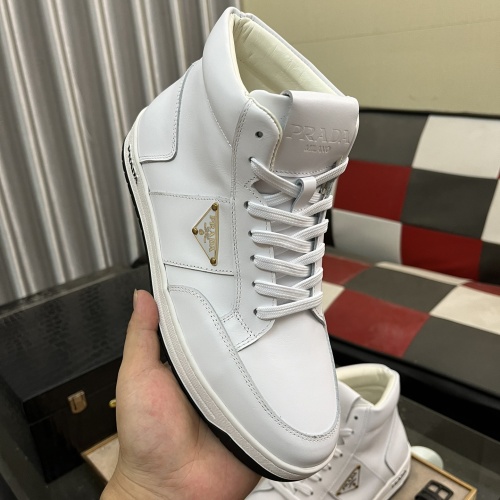 Cheap Prada High Top Shoes For Men #1256860 Replica Wholesale [$82.00 USD] [ITEM#1256860] on Replica Prada High Top Shoes