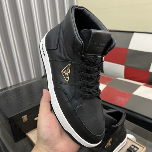 Cheap Prada High Top Shoes For Men #1256862 Replica Wholesale [$82.00 USD] [ITEM#1256862] on Replica Prada High Top Shoes