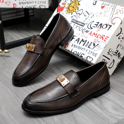 Cheap Dolce &amp; Gabbana D&amp;G Leather Shoes For Men #1256943 Replica Wholesale [$125.00 USD] [ITEM#1256943] on Replica Dolce &amp; Gabbana D&amp;G Leather Shoes