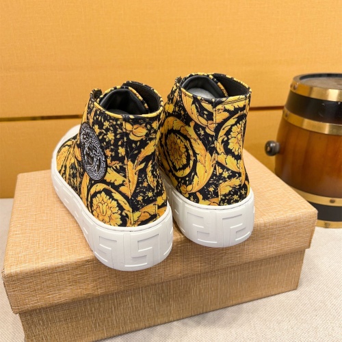 Cheap Versace High Tops Shoes For Men #1256962 Replica Wholesale [$76.00 USD] [ITEM#1256962] on Replica Versace High Tops Shoes