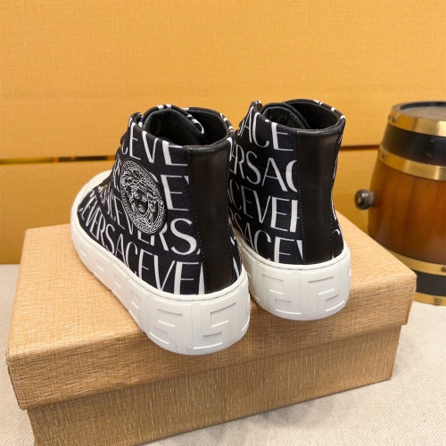 Cheap Versace High Tops Shoes For Men #1256964 Replica Wholesale [$76.00 USD] [ITEM#1256964] on Replica Versace High Tops Shoes