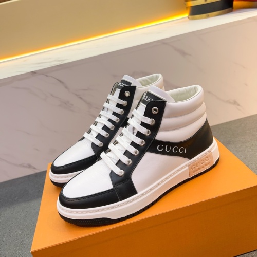 Cheap Gucci High Tops Shoes For Men #1256969 Replica Wholesale [$80.00 USD] [ITEM#1256969] on Replica Gucci High Tops Shoes