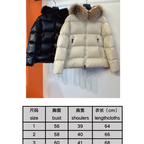 Cheap Moncler Down Feather Coat Long Sleeved For Women #1256990 Replica Wholesale [$210.00 USD] [ITEM#1256990] on Replica Moncler Down Feather Coat