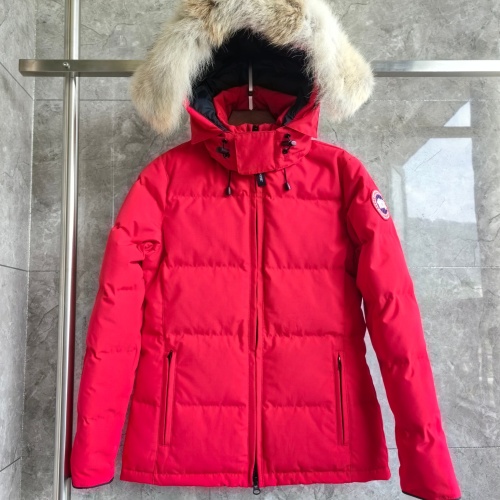 Cheap Canada Goose Down Feather Coat Long Sleeved For Women #1256998 Replica Wholesale [$170.00 USD] [ITEM#1256998] on Replica Canada Goose Down Feather Coat