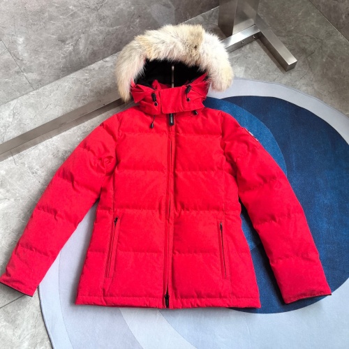 Cheap Canada Goose Down Feather Coat Long Sleeved For Women #1256998 Replica Wholesale [$170.00 USD] [ITEM#1256998] on Replica Canada Goose Down Feather Coat