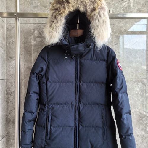 Cheap Canada Goose Down Feather Coat Long Sleeved For Women #1257000 Replica Wholesale [$170.00 USD] [ITEM#1257000] on Replica Canada Goose Down Feather Coat