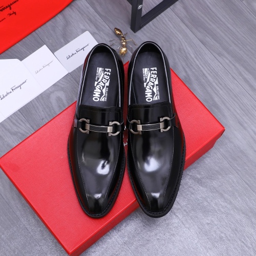 Cheap Salvatore Ferragamo Leather Shoes For Men #1257026 Replica Wholesale [$82.00 USD] [ITEM#1257026] on Replica Salvatore Ferragamo Leather Shoes