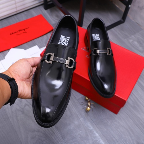 Cheap Salvatore Ferragamo Leather Shoes For Men #1257026 Replica Wholesale [$82.00 USD] [ITEM#1257026] on Replica Salvatore Ferragamo Leather Shoes