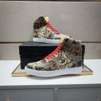 Cheap Philipp Plein PP High Tops Shoes For Men #1256609 Replica Wholesale [$102.00 USD] [ITEM#1256609] on Replica Philipp Plein PP High Tops Shoes