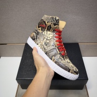 Cheap Philipp Plein PP High Tops Shoes For Men #1256609 Replica Wholesale [$102.00 USD] [ITEM#1256609] on Replica Philipp Plein PP High Tops Shoes