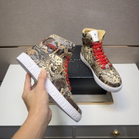 Cheap Philipp Plein PP High Tops Shoes For Men #1256609 Replica Wholesale [$102.00 USD] [ITEM#1256609] on Replica Philipp Plein PP High Tops Shoes