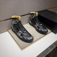 Cheap Philipp Plein PP High Tops Shoes For Men #1256615 Replica Wholesale [$102.00 USD] [ITEM#1256615] on Replica Philipp Plein PP High Tops Shoes