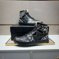 Cheap Philipp Plein PP High Tops Shoes For Men #1256615 Replica Wholesale [$102.00 USD] [ITEM#1256615] on Replica Philipp Plein PP High Tops Shoes