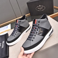 Cheap Prada High Top Shoes For Men #1256876 Replica Wholesale [$82.00 USD] [ITEM#1256876] on Replica Prada High Top Shoes