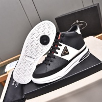 Cheap Prada High Top Shoes For Men #1256877 Replica Wholesale [$82.00 USD] [ITEM#1256877] on Replica Prada High Top Shoes