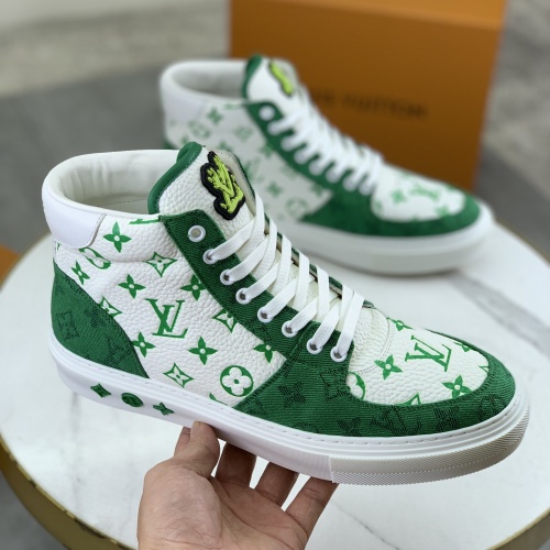 Cheap Louis Vuitton High Tops Shoes For Men #1257034 Replica Wholesale [$155.00 USD] [ITEM#1257034] on Replica Louis Vuitton High Tops Shoes