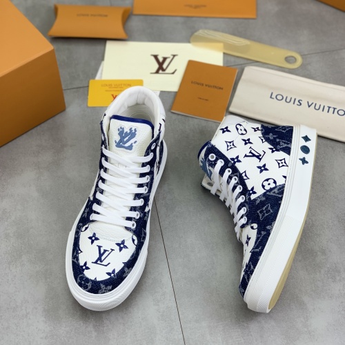 Cheap Louis Vuitton High Tops Shoes For Men #1257035 Replica Wholesale [$155.00 USD] [ITEM#1257035] on Replica Louis Vuitton High Tops Shoes