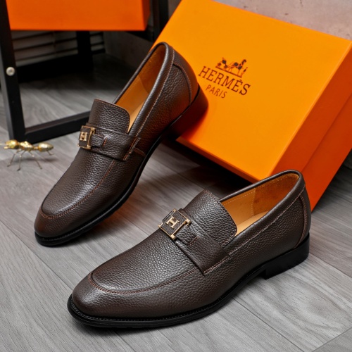 Cheap Hermes Leather Shoes For Men #1257039 Replica Wholesale [$82.00 USD] [ITEM#1257039] on Replica Hermes Leather Shoes