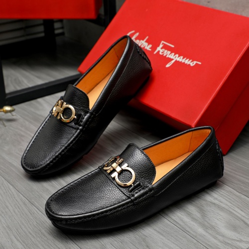 Cheap Salvatore Ferragamo Leather Shoes For Men #1257163 Replica Wholesale [$68.00 USD] [ITEM#1257163] on Replica Salvatore Ferragamo Leather Shoes