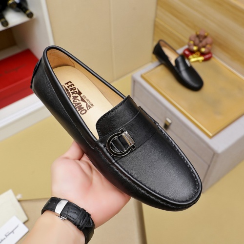 Cheap Salvatore Ferragamo Leather Shoes For Men #1257173 Replica Wholesale [$68.00 USD] [ITEM#1257173] on Replica Salvatore Ferragamo Leather Shoes