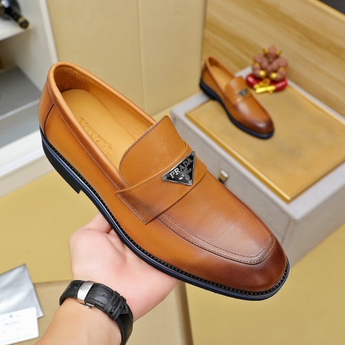 Cheap Prada Leather Shoes For Men #1257203 Replica Wholesale [$96.00 USD] [ITEM#1257203] on Replica Prada Leather Shoes