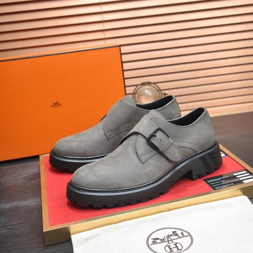 Cheap Hermes Leather Shoes For Men #1257320 Replica Wholesale [$118.00 USD] [ITEM#1257320] on Replica Hermes Leather Shoes