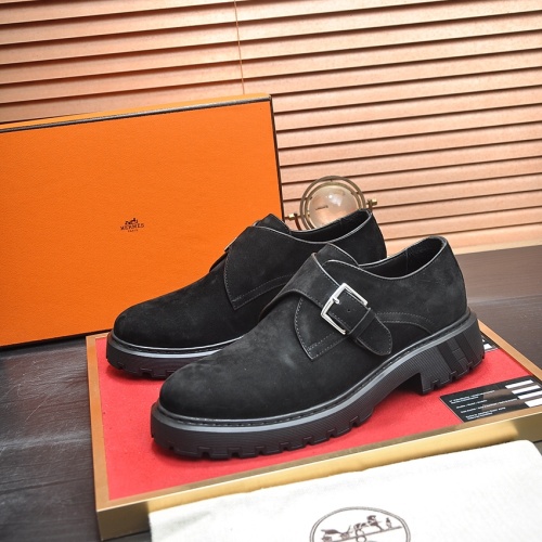 Cheap Hermes Leather Shoes For Men #1257325 Replica Wholesale [$118.00 USD] [ITEM#1257325] on Replica Hermes Leather Shoes