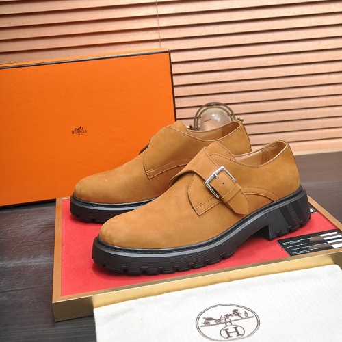 Cheap Hermes Leather Shoes For Men #1257326 Replica Wholesale [$118.00 USD] [ITEM#1257326] on Replica Hermes Leather Shoes