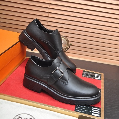 Cheap Hermes Leather Shoes For Men #1257328 Replica Wholesale [$118.00 USD] [ITEM#1257328] on Replica Hermes Leather Shoes