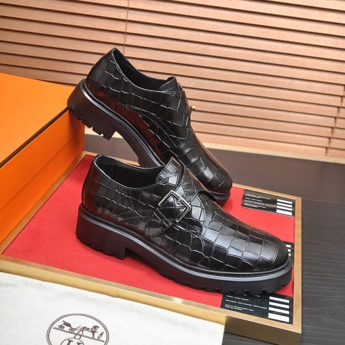 Cheap Hermes Leather Shoes For Men #1257331 Replica Wholesale [$118.00 USD] [ITEM#1257331] on Replica Hermes Leather Shoes