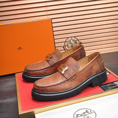 Cheap Hermes Leather Shoes For Men #1257333 Replica Wholesale [$118.00 USD] [ITEM#1257333] on Replica Hermes Leather Shoes