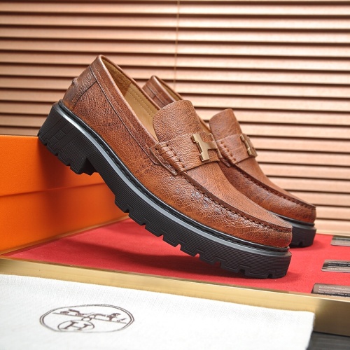 Cheap Hermes Leather Shoes For Men #1257333 Replica Wholesale [$118.00 USD] [ITEM#1257333] on Replica Hermes Leather Shoes