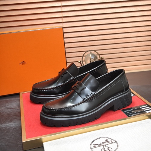 Cheap Hermes Leather Shoes For Men #1257336 Replica Wholesale [$118.00 USD] [ITEM#1257336] on Replica Hermes Leather Shoes