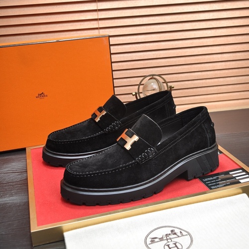 Cheap Hermes Leather Shoes For Men #1257338 Replica Wholesale [$118.00 USD] [ITEM#1257338] on Replica Hermes Leather Shoes