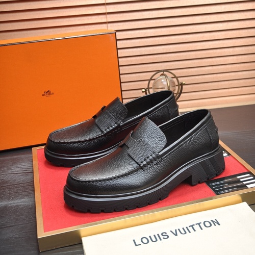 Cheap Hermes Leather Shoes For Men #1257339 Replica Wholesale [$118.00 USD] [ITEM#1257339] on Replica Hermes Leather Shoes