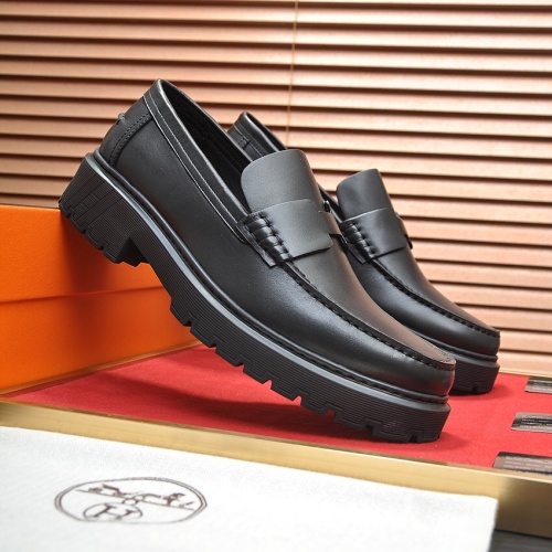 Cheap Hermes Leather Shoes For Men #1257340 Replica Wholesale [$118.00 USD] [ITEM#1257340] on Replica Hermes Leather Shoes