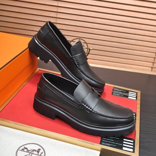 Cheap Hermes Leather Shoes For Men #1257340 Replica Wholesale [$118.00 USD] [ITEM#1257340] on Replica Hermes Leather Shoes